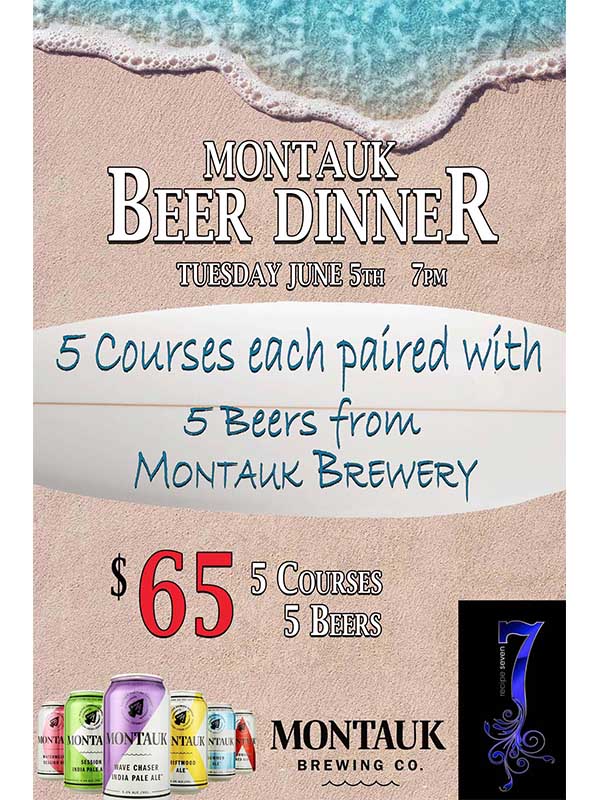 Montauk Beer Dinner at Recipe 7