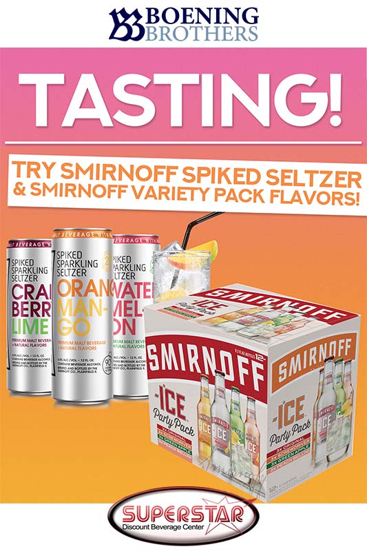 Smirnoff ICE & Spiked Seltzer Tasting at Superstar Beverage Oyster Bay