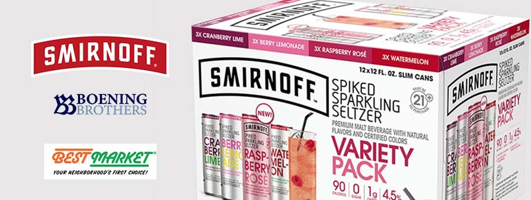 Smirnoff Spiked Seltzer Tasting at Best Market