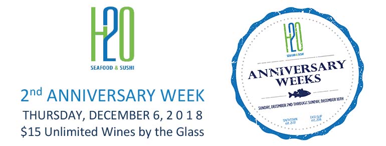 H2O Seafood & Sushi 2nd Anniversary Week